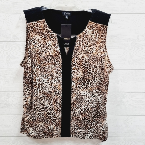 Jones New York Leopard Top - Picture 1 of 8